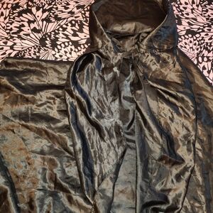 Elegant Black Satin Cape